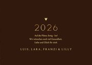 Fotokarte Neujahr 2026 Goldschrift 3