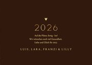 Fotokarte Neujahr 2027 Goldschrift 3