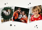 Fotokarte Weihnachten mit Sternchen und Fotocollage 2