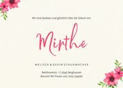 Geburtskarte Foto, Blumen & Symbole 3