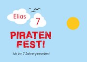 Geburtstagseinladung mit Piratenschiff 7. Geburtstag 2