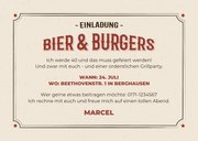 Geburtstagseinladung zu 'Bier & Burgers'  3