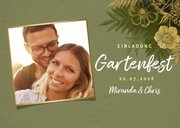 Geburtstagseinladung zum Gartenfest mit Foto 2