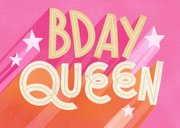 Geburtstagsgrußkarte 'Bday Queen' 2