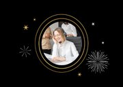 Geschäftliche Foto-Weihnachtskarte Neujahr Feuerwerk 2