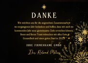 Geschäftliche Neujahrskarte 2025 3D mit Feuerwerk 3