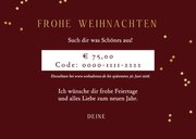 Geschenkgutscheinkarte Weihnachten Schleife 3
