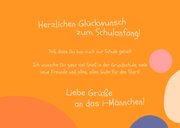 Glückwunschkarte Einschulung Lettering Schulanfang 3