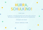 Glückwunschkarte hellblau Schulkind 1. Schultag 3