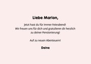 Glückwunschkarte Pensionierung 'Für immer Feierabend' 3