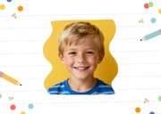 Glückwunschkarte 'Schule' bunte Bleistiftbuchstaben 2