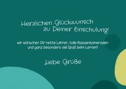 Glückwunschkarte Schulkind Einschulung Lettering 3