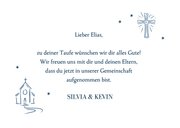 Glückwunschkarte Taufe blaue Wasserfarbe 3