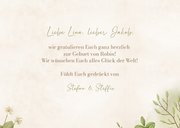 Glückwunschkarte 'Welcome to the world' Waldtiere  3