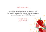 Glückwunschkarte zum Geburtstag rote Blumen 3