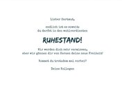 Glückwunschkarte zum Ruhestand Foto und Wegweiser 3