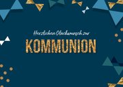 Glückwunschkarte zur Kommunion Dreiecke 2