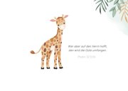 Gratulationskarte Taufe kleine Giraffe 2