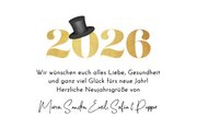 Grußkarte 'Frohes neues Jahr' Glücksbringer 2026 3