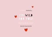 Grußkarte Liebe 'I'm wild for you' mit Panther 3