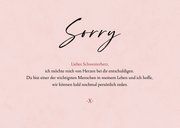 Grußkarte Sorry mit Küsschen 3