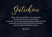 Gutschein Weihnachtskarte Sterne Schneekristalle gold  3