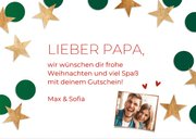 Gutscheinkarte Geschenkgutschein Weihnachten Sterne 2