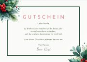 Gutscheinkarte Weihnachten Mistelzweige botanisch 3