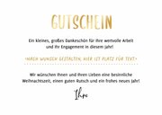 Gutscheinkarte Weihnachten Mitarbeiter Goldschrift 3