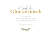 Hochzeits-Glückwunschkarte Ornamente aus Eukalyptus 3