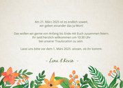 Hochzeitseinladung Vintage Blumen Timeline 3