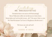 Hochzeitsjubiläum 40 Jahre Fotocollage Vintage Ticket 3