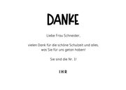 Karte Danke Schulzeit gelb 3