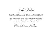 Karte Glückwunsch Dienstjubiläum Foto & rostrote Luftballons 3