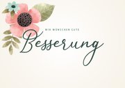 Karte Gute Besserung Frühlingsblumen 2