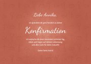 Karte orange Gratulation Konfirmation kleine Symbole  3