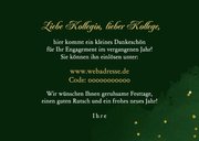 Karte Weihnachtsgutschein Goldschrift mit Schleife 3