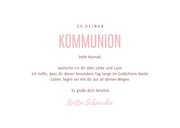 Kommunions-Glückwunschkarte rosa Herzen 3