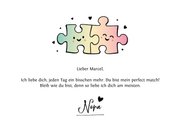 Liebeskarte mit Puzzleteilen und Foto 3