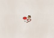 Lustige Wichtel-Weihnachtskarte 3 Fotos Rückseite