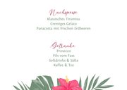 Menue-Karte Hochzeit mit Hibiskus 3