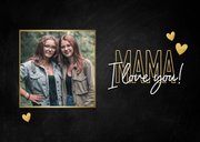 Muttertagskarte 'Mama I love you!' Typografie mit Herzen 2