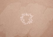Namensweihe Einladung Naturpapier & rosa Ranken Rückseite