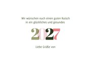 Neujahrsgruß 2027 bunte Zahlen mit Foto 3