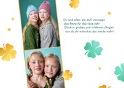 Neujahrsgrußkarte eigene Fotos Glücksklee 2