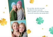 Neujahrsgrußkarte eigene Fotos Glücksklee 2