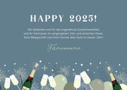 Neujahrskarte Firma Silvester & Schneeflocken 3