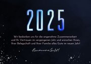 Neujahrskarte geschäftlich Landkarte in Aquarelloptik 2025 3