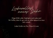 Neujahrskarte goldenes Herz mit Foto 3