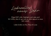Neujahrskarte goldenes Herz mit Foto 3